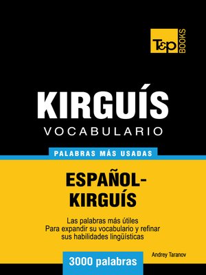 cover image of Vocabulario Español-Kirguís